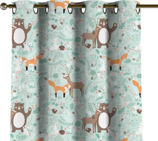Комплект штор на люверсах «Лесные друзья»