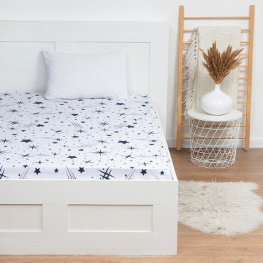 Простыня LoveLife «Звёзды» 200х220 см, 100% хлопок, поплин, 125 г/м²