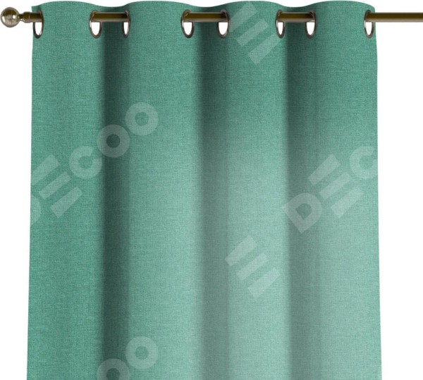 Комплект штор лён светло-бирюзовый, на люверсах