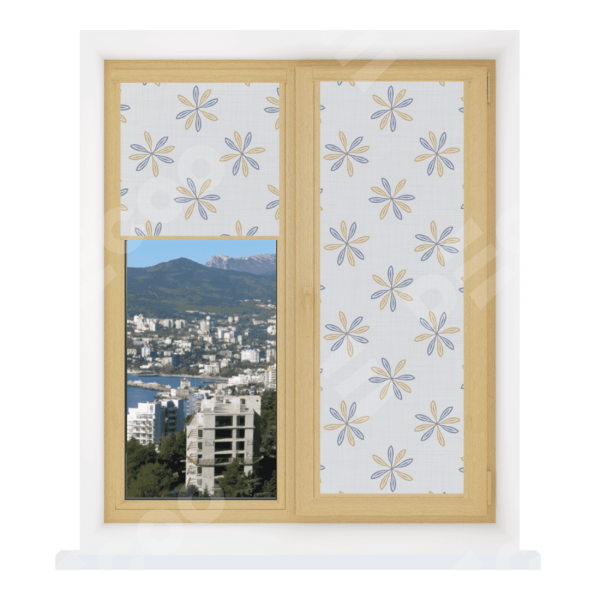 Рулонная штора Уни 2 с принтом Ромашки кантри