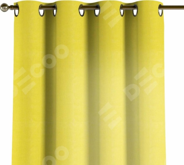 Комплект штор на люверсах вельвет светло-желтый