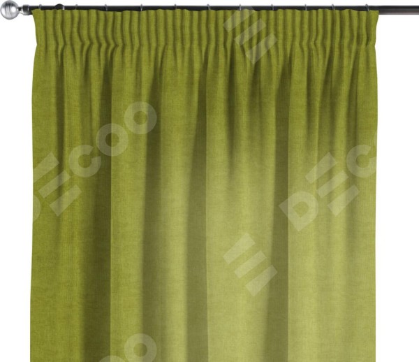 Комплект штор канвас зелёное яблоко, на тесьме «Карандаш»