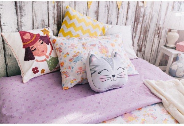 Подушка декоративная Крошка Я «Киса», 35х32 см, велюр, 250гр/м2