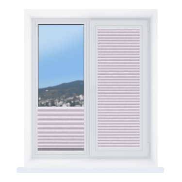 Штора плиссе ткань Краш FR лавандовый, ширина от 20 см