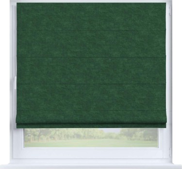 Римская штора «Кортин», канвас тёмно-зелёный, на створку