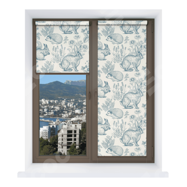 Рулонная штора Мини с принтом На лугу