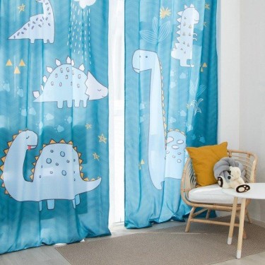 Комплект штор "Этель" Dinoparty 145*260 см-2 шт, 100% п/э, 140 г/м2