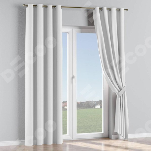Комплект штор на люверсах лён белоснежный