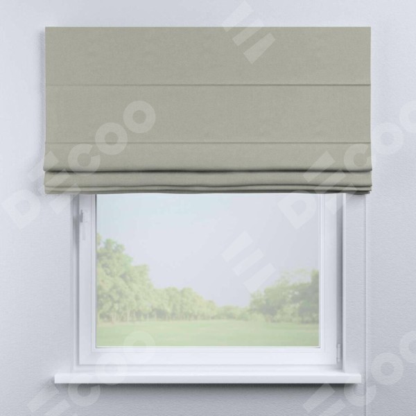 Римская штора «Кортин» для проема, ткань лён димаут, светло-серый