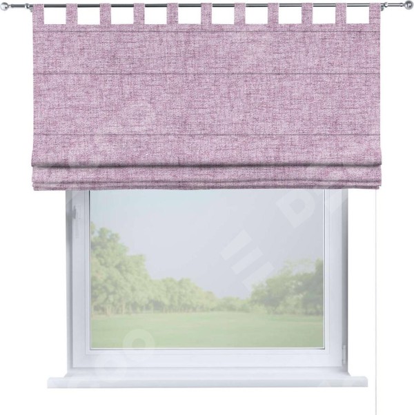 Римская штора «Кортин», рогожка димаут розовый, на петлях