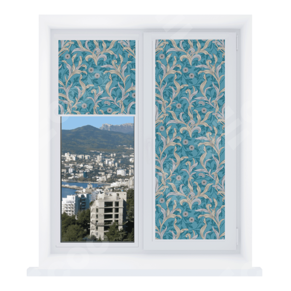 Рулонная штора Уни 2 с принтом Винтажные листья