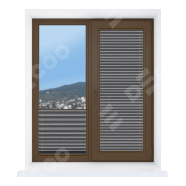 Штора плиссе ткань Виват графитовый