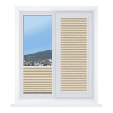 Штора плиссе Краш перламутр слоновая кость